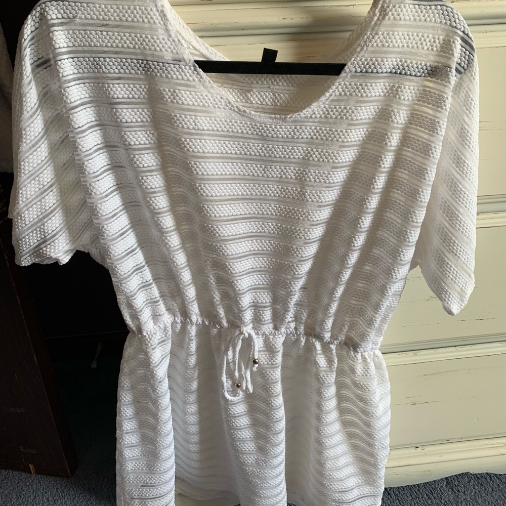 White dress or beach cover up